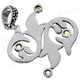 1 3/4" 925 Silver Peridot Pendant