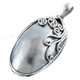 2 1/16" 925 Silver Nautilus Shell Blue Pendant