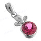 1 3/16" 925 Silver Labcreated Ruby Pendant
