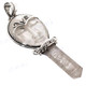 2 15/16" 925 Silver Mother Of Pearl White Quartz Shell Pendant