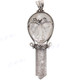 2 15/16" 925 Silver Mother Of Pearl White Quartz Shell Pendant