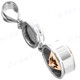 1 7/8" 925 Silver Biwa Pearl Citrine Pendant