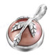 13/16" 925 Silver Pink Mabe Pearl Leaf Pendant