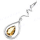2 3/8" 925 Silver Citrine Pendant