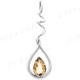 2 3/8" 925 Silver Citrine Pendant