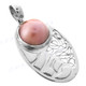 1 3/4" 925 Silver Pink Mabe Pearl Pendant