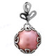 1 1/8" 925 Silver Pink Mabe Pearl Flower Pendant