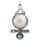 1" 925 Silver White Mabe Pearl Spynite Pendant