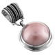 1 1/8" 925 Silver Pink Mabe Pearl Pendant