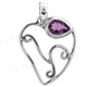 1 1/2" 925 Silver Amethyst Pendant