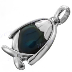 1 7/16" 925 Silver Pen Shell Iridescent Pendant