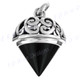 1 3/16" 925 Silver Onyx Pendant