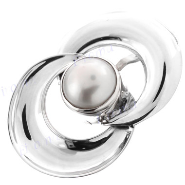 1 1/4" 925 Silver Freshwater Pearl Pendant