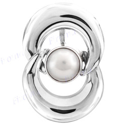 1 1/4" 925 Silver Freshwater Pearl Pendant