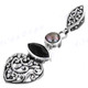 1 9/16" 925 Silver Onyx Freshwater Pearl Pendant