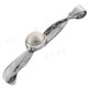 2 13/16" 925 Silver White Mabe Pearl Pendant