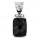1" 925 Silver Onyx Pendant