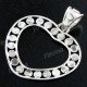 1 5/8" 925 Silver Heart Pendant