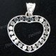 1 5/8" 925 Silver Heart Pendant