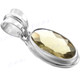 1 1/8" 925 Silver Lemon Quartz Pendant
