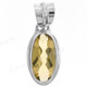 1 1/8" 925 Silver Lemon Quartz Pendant