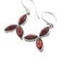 11/16" 925 Silver Red Garnetea French Wires Earrings