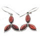 11/16" 925 Silver Red Garnetea French Wires Earrings