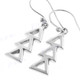 7/8" 925 Silver Handcrafted Silverwork Art French Wires Earrings