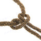 2mm Seed Beads Tiger Eye Carnelian 26" Lariat Necklace