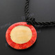 Genuine Red Coral 2mm Seed Beads Goldlip Mother Of Pearl Round Necklace Pendant
