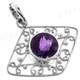 1 5/16" 925 Silver Amethyst Pendant