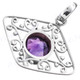 1 5/16" 925 Silver Amethyst Pendant
