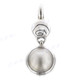 1 5/8" 925 Silver White Mabe Pearl Pendant