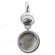 1 5/8" 925 Silver White Mabe Pearl Pendant