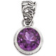 15/16" 925 Silver Amethyst Pendant