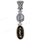 1 3/4" 925 Silver Labradorite Smokey Quartz Pendant