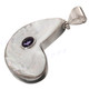 2 5/8" 925 Silver Amethyst Mother Of Pearl Shell Pendant
