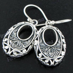 3/4" 925 Silver French Wires Earrings