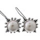 11/16" 925 Silver White Mabe Pearl French Wires Earrings