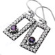 11/16" 925 Silver Amethyst French Wires Earrings