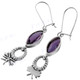 1 5/16" 925 Silver Amethyst French Wires Earrings