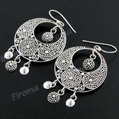 1 5/8" 925 Silver French Wires Earrings