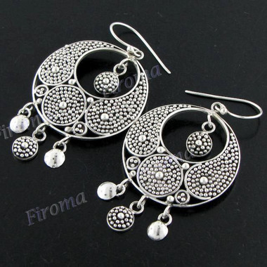 1 5/8" 925 Silver French Wires Earrings