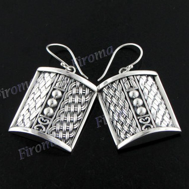 1 1/16" 925 Silver French Wires Earrings