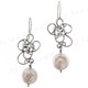 1 7/16" 925 Silver Biwa Pearl French Wires Earrings