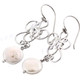 1 7/16" 925 Silver Biwa Pearl French Wires Earrings