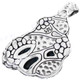 1 7/8" 925 Silver Blue Topaz Pendant