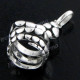 1 3/16" 925 Silver Snake Pendant