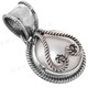 1 1/16" 925 Silver White Mabe Pearl Pendant