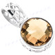 7/8" 925 Silver Citrine Pendant